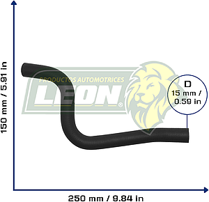 MANGUERA CALEFACCION HONDA FIT L4 1.5L 07-08 (SALIDA) (79725SEMF00) Ø: 15 mm, L: 100x270 mm, LONGITUD: 320 mm