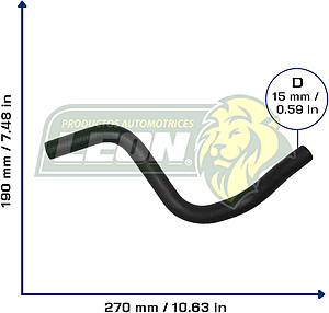 MANGUERA CALEFACTOR HONDA CRV 2.0L 99-01 (A MOTOR) (79725S10A00) Ø: 15 mm, L: 150x300 mm, LONGITUD: 450 mm