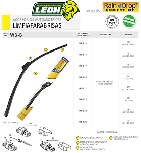 PLUMA LIMPIAPARABRISAS BEAM BLADE RAIN-DROP 28"/711.20 MM
