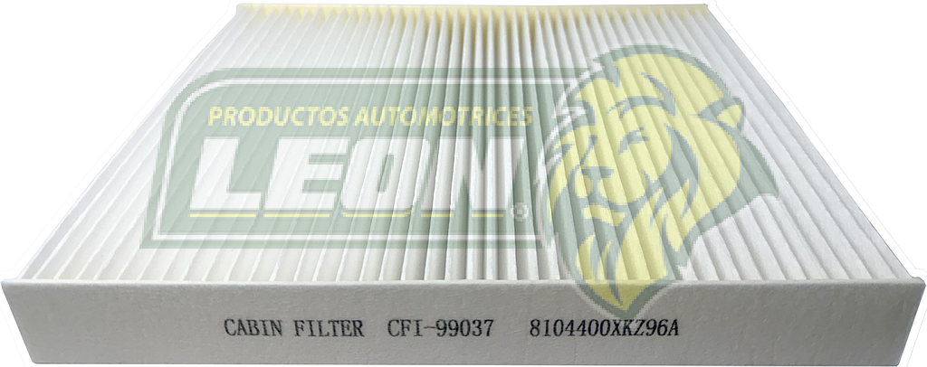 FILTRO CABINA VW SAVEIRO 1.6L 10-24, M. BENZ G500 5.0, 6.0L 03-12, G550 4.0L 09-15, G550 4.0L 09-18, G63 AMG 5.5L 13-18, G65 AMG 6.0L 16-18, SEAT TOLEDO 1.0, 1.2, 1.4, 1.6L, HAVAL JOLION 1.5L 2024 (CFI-99037CA)