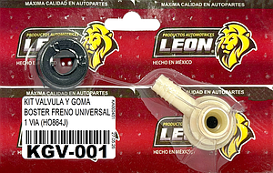 KIT VALVULA Y GOMA BOSTER FRENO UNIVERSAL 1 VIA (HO864J)