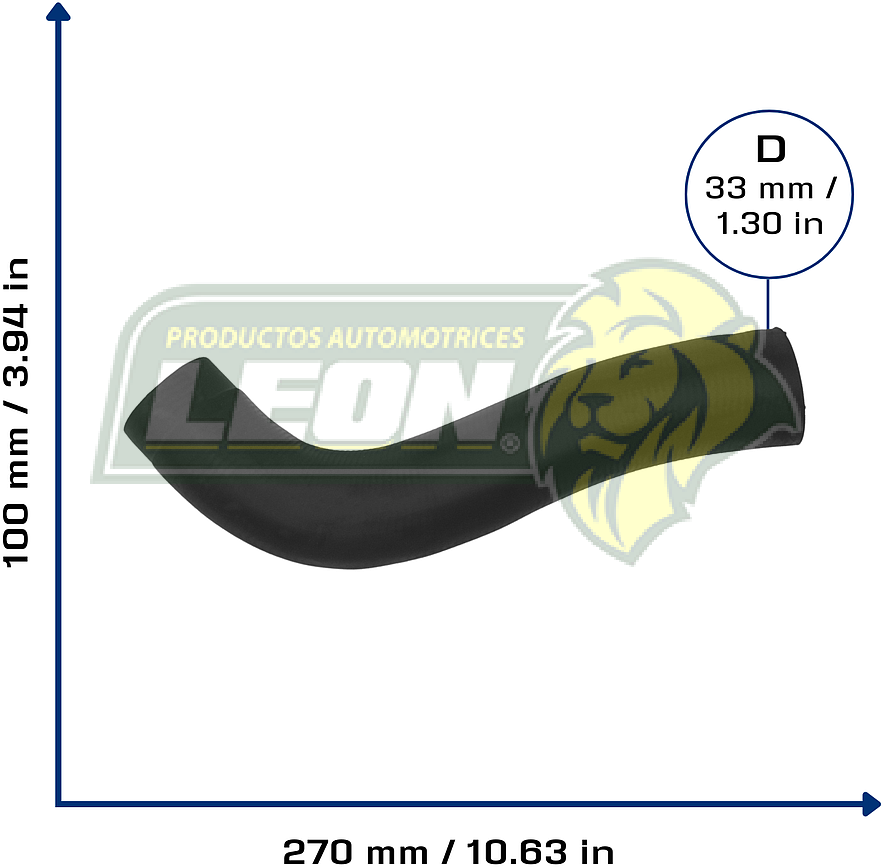 MANGUERA (522337) RAD. INF. TOYOTA HIACE 2.7L 06-17 (CH150112)