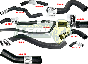 MANGUERAS MOLDEADAS DE ENFRIAMIENTO NISSAN TSURU III 1.6L 93-17 (KIT c/10 pzas.) LEÓN