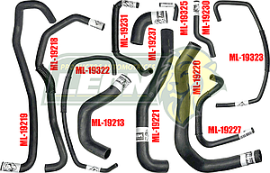MANGUERAS MOLDEADAS DE ENFRIAMIENTO NISSAN NP300 2.5L 16-24 (KIT c/12 pzas.) LEÓN