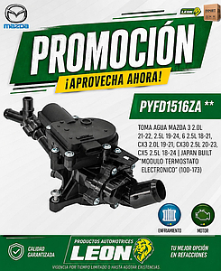 TOMA AGUA MAZDA 3 2.0L 21-22, 2.5L 19-24, 6 2.5L 18-21, CX3 2.0L 19-21, CX30 2.5L 20-23, CX5 2.5L 18-24 JAPAN BUILT “MODULO TERMOSTATO ELECTRONICO” (100-173)