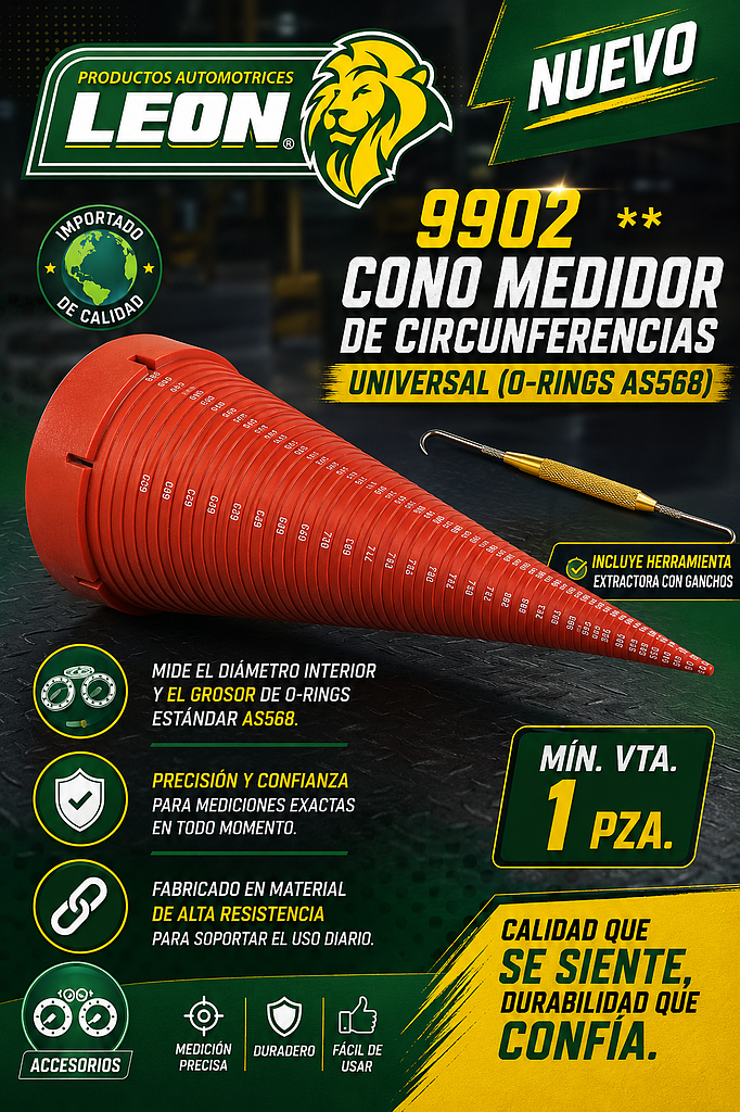 CONO MEDIDOR DE CIRCUNFERENCIAS UNIVERSAL (O-RINGS AS568)