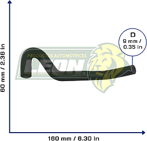 MANGUERA REFRIG. VW AMAROK L4 2.0L 11-17 (2H0122447G) TUBO A TOMA Ø: 7x9 mm, L: 70x150 mm, LONGITUD: 230 mm