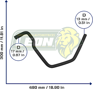 MANGUERA CALEFACTOR FORD FOCUS L4 2.0L 05-13 (5S4618K359AB) SALIDA Ø: 15 mm, L: 330x430 mm, LONGITUD: 740 mm