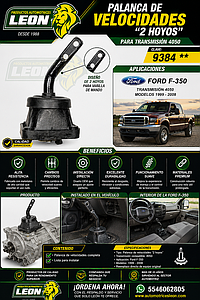 PALANCA VELOCIDADES “2 HOYOS” FORD F-350 TRANSMISION 4050 99-08 (TDEC1540)