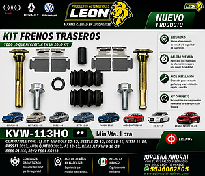 KIT F.D. (1) R.T. VW GOLF 10-12, BEETLE 12-13, EOS 11-16, JETTA 11-14, PASSAT 2012, AUDI QUATRO 2013, A3 12-13, RENAULT KWID 19-23 8656 D1456, 82Y2 F564 KC113