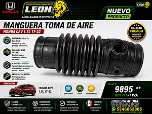 MANGUERA TOMA DE AIRE HONDA CRV 1.5L 17-22 (172265PAA00)
