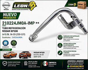 TUBO REFRIGERACION NISSAN NP300 L4 2.5L 16-23 (220-127)