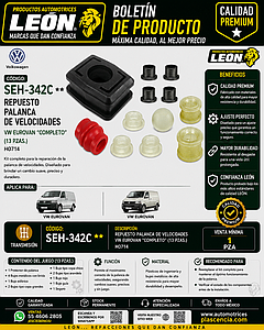 REPUESTO PALANCA VEL. VW EUROVAN “COMPLETO” (13 pzas.) HO714