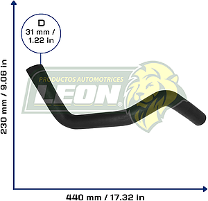 MANGUERA RAD. INF. TOYOTA COROLLA 1.8L 93-97 Ø: 31 mm, L: 300x370 mm, LONGITUD: 470 mm