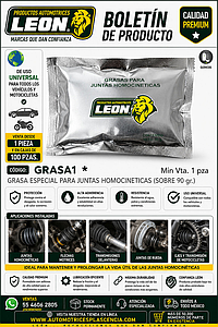 GRASA ESPECIAL PARA JUNTAS HOMOCINETICAS (SOBRE 90 gr.)