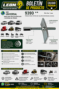 PRENSA PARA PISTON DE CALIPER REFORZADA (HO632)
