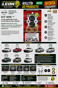 KIT DE MARIPOSAS P/TAPA FILTRO AIRE PLATILLO GRANDE NISSAN PK-UP 2.4L 93-10, D21, NP300 11-13, D22 94-15, X-TERRA 00-06, FRONTIER 98-07, PATHFINDER 94-97, URVAN 00-01
