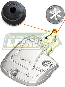 GOMA Y SEGURO TAPA MOTOR VW GOLF, JETTA A4 CLASICO, SEAT IBIZA 2.0L (038103638L)