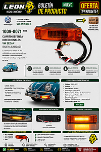 CUARTO DEFENSA DIRECCIONALES VW SEDAN (BUENA CALIDAD)