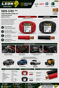 CABLE BATERIA CALIBRE 2/0 SERVICIO PESADO (ROLLO c/10 mt.)