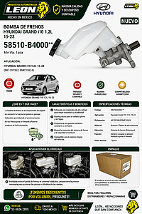 BOMBA DE FRENOS HYUNDAI GRAND i10 1.2L 15-23 (MC-391062, BMC10624, 58510B4300)