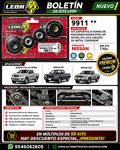 KIT SOPORTES o GOMAS DE RADIADOR NISSAN PICK-UP NP300, D21, D22 c/BUJES DE METAL “SUPERIOR”