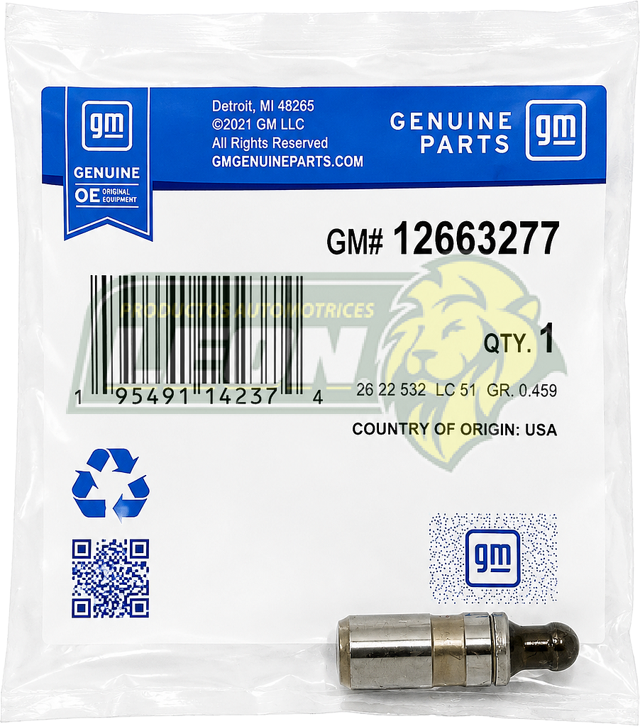 BUZO DE PUNTERIA CABEZA MOTOR HIDRAULICO G.M. ONIX 1.2L 21-23, TRAX 1.2L 24-26, TRACKER 1.2L 21-27 GM GENUINE PARTS (ORIGINAL 100%)