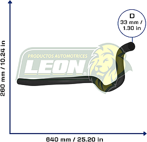 MANGUERA RAD. SUP. RENAULT FLUENCE L4 2.0L 11-17 (215010016R) Ø: 32 mm, L: 300x600 mm LONGITUD: 92 mm