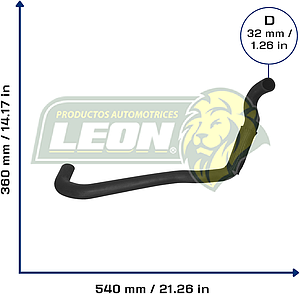 MANGUERA RAD. INF. SEAT IBIZA L4 2.0L 03-15 (6J0121051B) Ø: 30 mm, L: 350x550 mm, LONGITUD: 1110 mm