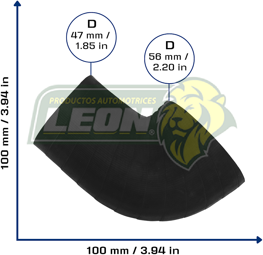 MANGUERA REFRIG. VW SERVICIO PESADO DIESEL-L6 8.3L (A BOMBA DE AGUA "CODO") (2RK121079) Ø: 48 mm, Ø: 56 mm, L: 90x110 mm, LONGITUD: 160 mm