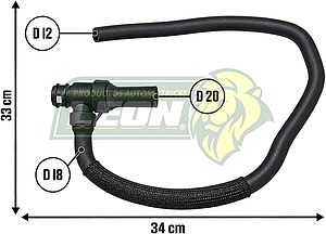 MANGUERA CALEFACTOR RENAULT FLUENCE L4 2.0L 11-17 (A TUBO) Ø: 11x17 mm, L: 200x450 mm