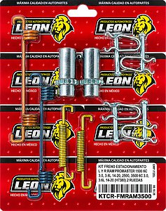 KIT FRENO ESTACIONAMIENTO L Y R RAM PROMASTER 1500 4, 6C 3.0, 3.6L 14-20, 2500, 3500 4, 6C 3.0, 3.6L 14-20 (H7380) 2 RUEDAS