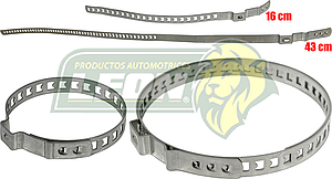 ABRAZADERA P/MACHETA UNIVERSAL AJUSTABLE INOXIDABLE (MEJOR QUE LA VAU-03) (JGO. c/2 pzas.)