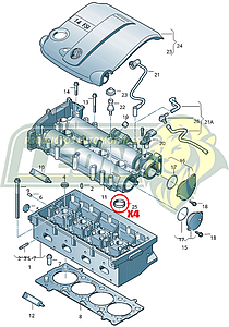 LIGAS o JUNTAS TAPA DE PUNTERIA DE BUJIA VW VENTO, POLO 4 CIL. 1.6 L 13-24 (PS3103, 03C103196) (JGO. c/4 pzas)