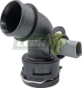 CONECTOR RADIADOR INFERIOR VW TOUAREG 3.0L, TDI 10-18, AUDI Q7 3.0L TDI 13-16 PLASTICO c/SENSOR (120-325)