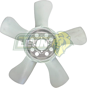 VENTILADOR NAILON DODGE RAM 1500 09-14, RAM 2500 06-10, RAM 3500 2009, 1500, 2500, 3500, 4500, 5500 8C. 4.7L, CHRYSLER ASPEN 09-22 (CENTRO DE METAL) 5 ASPAS ØI: 6.7 cm, ØE: 48 cm