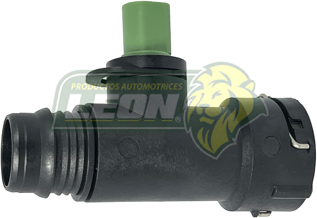 CONECTOR RADIADOR INFERIOR VW PASSAT 2.8L 98-05, AUDI A4 2.8L 97-01,  A4 QUATTRO 2.8L 98-01, A6 2.8L 98-01,  A6 QUATTRO 2.8L 98-01, A6 QUATTRO 2.7L 00-04, S4 2.7L 00-02 PLASTICO c/SENSOR (120-323)