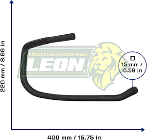 MANGUERA REFRIG. RENAULT MEGANE II L4 2.0L 04-10 M. BENZ L4 2.0L 04-10 (A DEPOSITO DE ANTICONGELANTE) (8200232018) Ø: 15x18 mm, L: 200x450 mm, LONGITUD: 900 mm