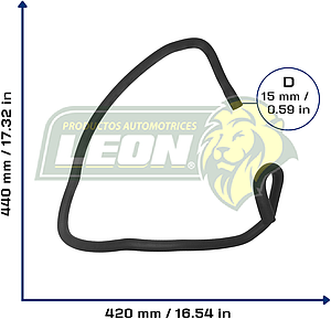 MANGUERA REFRIG. SEAT IBIZA L4 1.6L 03-09, CORDOBA L4 1.6L 03-09, VW LUPO L4 1.6L 05-09, POLO L4 1.6L 03-07 (A DEPOSITO DE ANTICONGELANTE) (6QE121109A) Ø: 15 mm, L: 250x450 mm, LONGITUD: 1260 mm