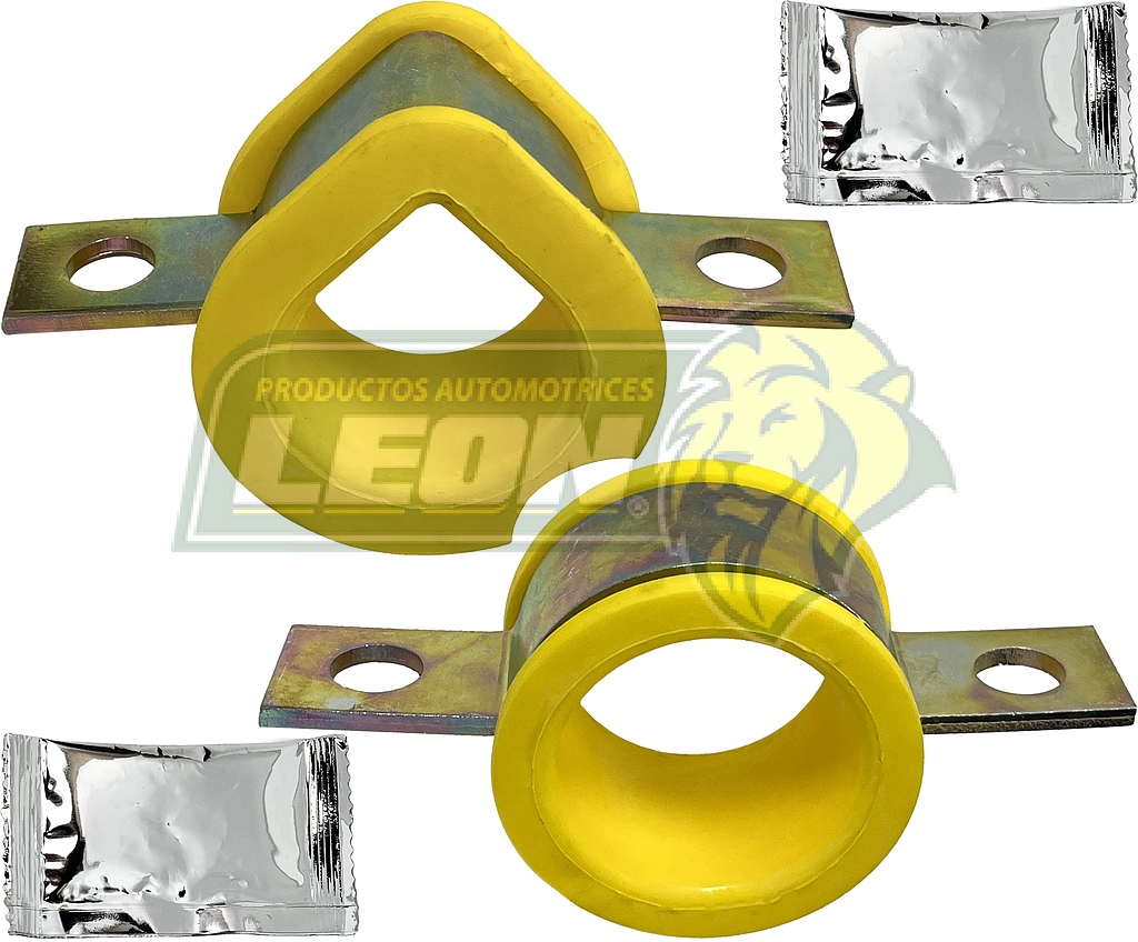 KIT DE ABRAZADERAS Y GOMAS BARRA DIR. HID. NISSAN TSURU III (POLIURETANO AMARILLO)