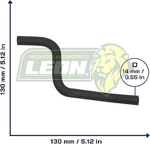 MANGUERA CALEFACCION FORD FIESTA L4 1.4L 98-00, KA L4 1.6L 01-08 (XS5118K579AA) Ø: 15 mm, L: 100x300 mm, LONGITUD: 380 mm