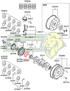 LAINA ENGRANE o CUCHILLA CIGUEÑAL HYUNDAI ATOS 1.0, 1.1L 98-16 “RELUCTOR” ORIGINAL