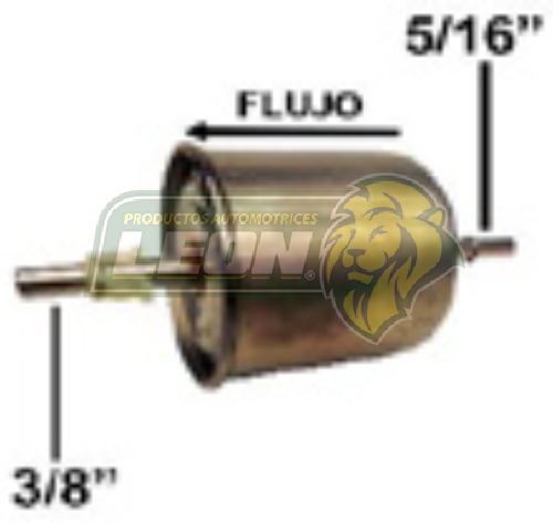 FILTRO GASOLINA VW GOLF (BRASIL) 91-97 PIPETAS 3/8 Y 5/16
