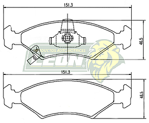 BALATA F.D. R.D. FORD FIESTA 00-08, FIESTA IKON 01-06, KA 01-09, COURIER 00-03