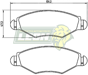 BALATA F.D. R.D. PEUGEOT 206, 306 97-06 AUSTERO, RENAULT KANGOO 03-05
