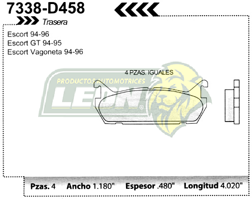 BALATA F.D. R.T. FORD ESCORT 91-96