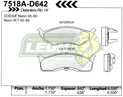 BALATA F.D. R.D. DOGE NEON RIN 14” 94-99