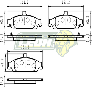BALATA F.D. R.D. G.M. MALIBU 00-02, PONTIAC GRAND AM 02-05