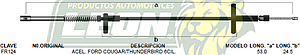 CHICOTE ACEL. FORD COUGAR, THUNDERBIRD 6C. 85