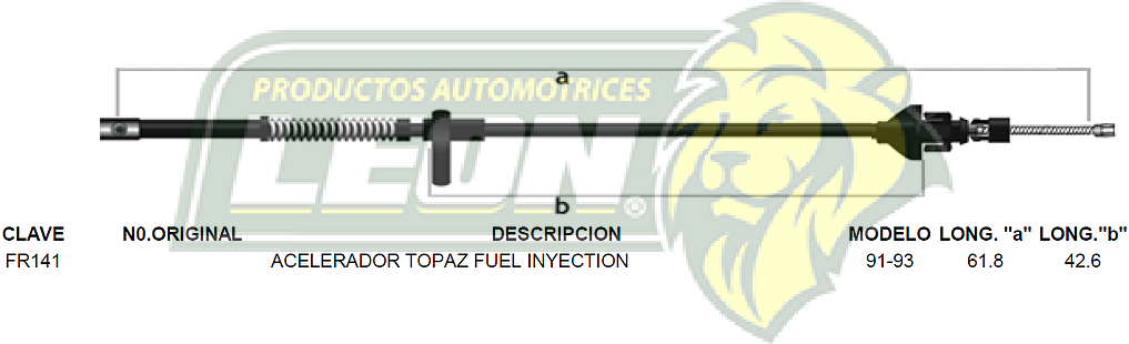 CHICOTE ACEL. TOPAZ F.I. 91-93